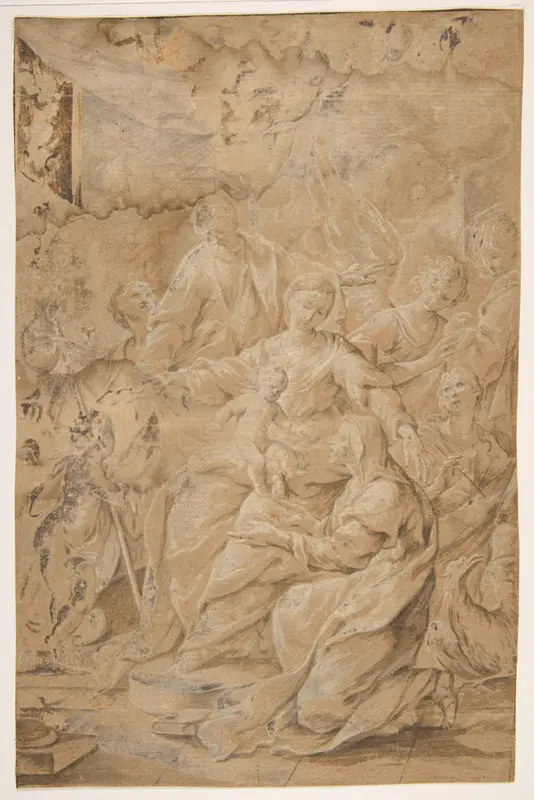 Holy Family Wall Art by Andrea Sacchi - High-Resolution Digital Print