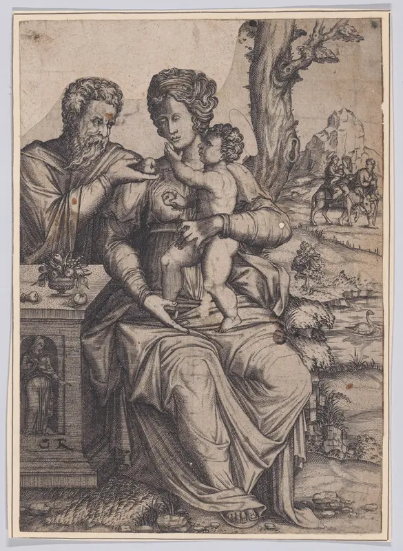 Holy Family Wall Art by Lambert Suavius - High-Resolution Digital Print