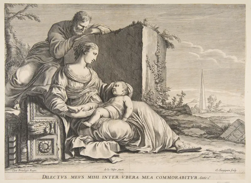 Holy Family Wall Art by Claude Cherpignon - High-Resolution Digital Print