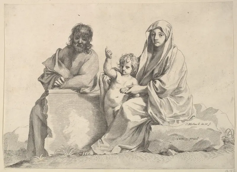 Holy Family Wall Art by Claude Mellan - High-Resolution Digital Print