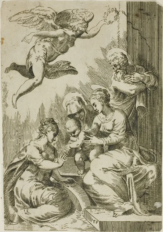Holy Family Crowned by an Angel