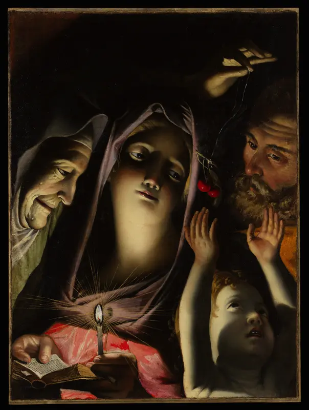 Holy Family with Saint Anne Wall Art by French Painter - High-Resolution Digital Print