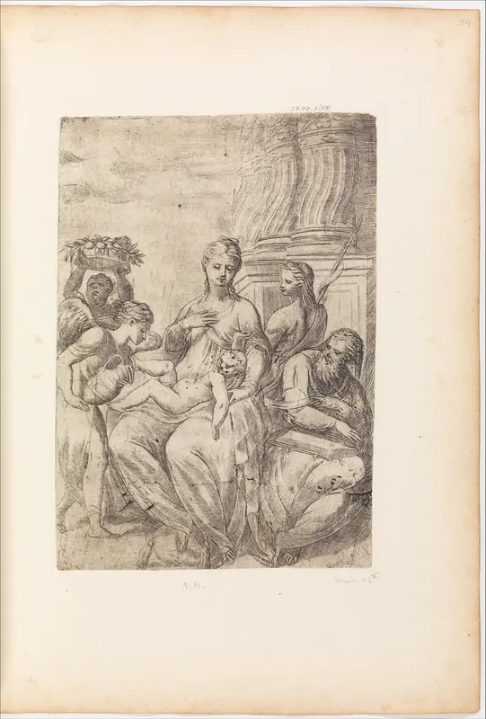 Holy Family with Saint John the Baptist and angels
