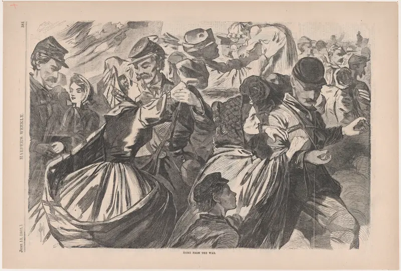 Home from the War (from "Harper's Weekly," Vol. VII) Wall Art by Winslow Homer - High-Resolution Digital Print