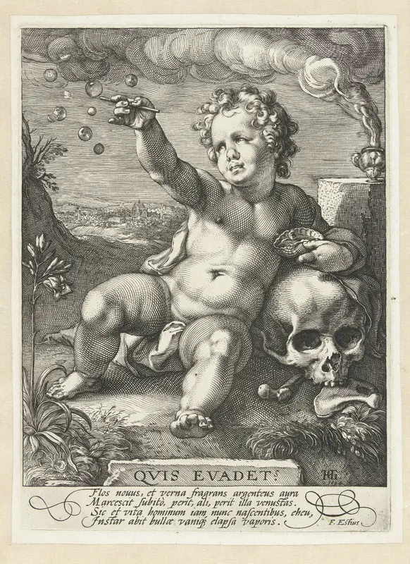 Homo bulla Wall Art by Hendrick Goltzius - High-Resolution Digital Print