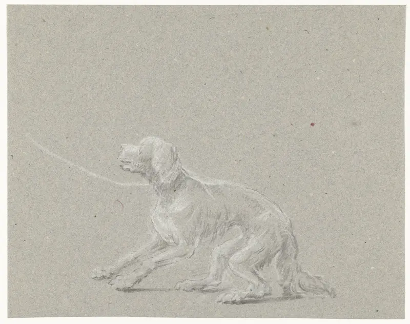 Hond aan een riem Wall Art by Louis Moritz - High-Resolution Digital Print