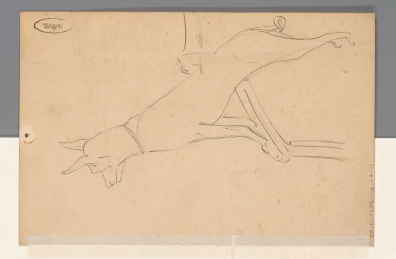 Hond met de voorpoten op een leuning Wall Art by Reinier Willem Petrus de Vries (1874-1953) - High-Resolution Digital Print