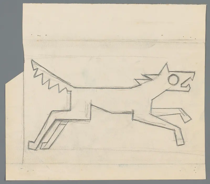 Hond, rennend naar rechts Wall Art by Gust van de Wall Perné - High-Resolution Digital Print