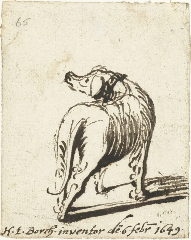 Hond, van achteren Wall Art by Unknown - High-Resolution Digital Print