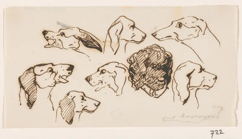Hondenkoppen Wall Art by Unknown - High-Resolution Digital Print