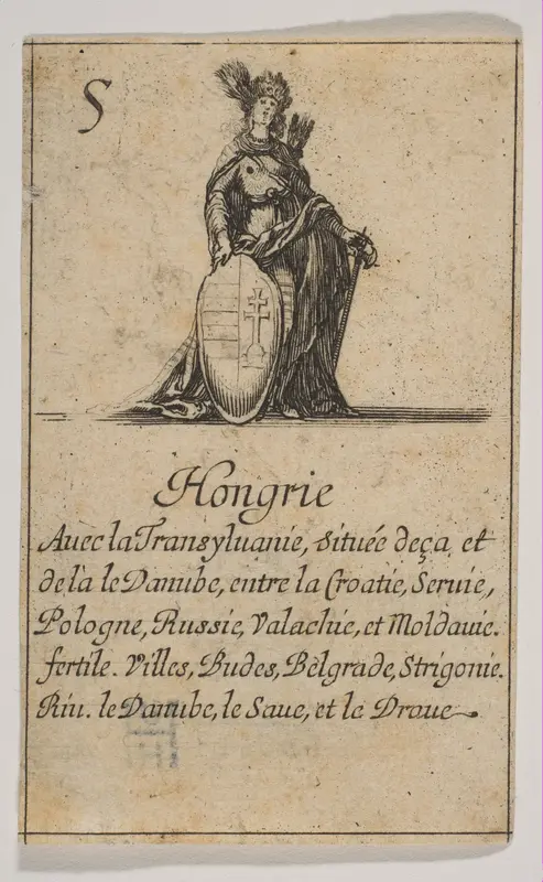 Hongrie, from "Jeu de la Géographie" Wall Art by Stefano della Bella - High-Resolution Digital Print