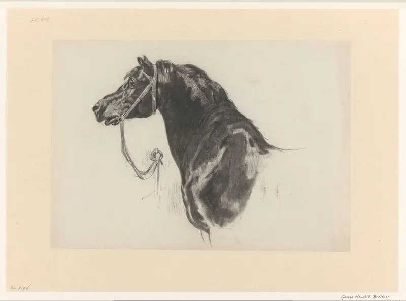 Hoofd en nek van een paard Wall Art by George Hendrik Breitner - High-Resolution Digital Print