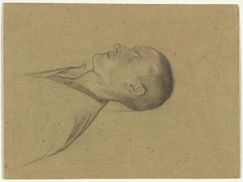 Hoofd en schouders van een slapende (dode?) man Wall Art by Richard Nicolaüs Roland Holst - High-Resolution Digital Print