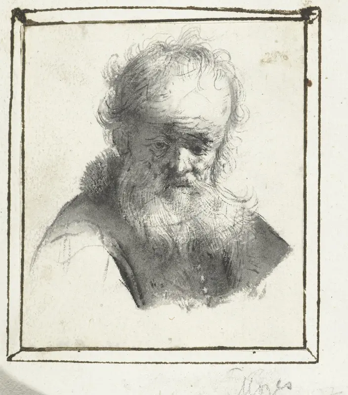 Hoofd van een bebaarde oude man Wall Art by Moses ter Borch - High-Resolution Digital Print