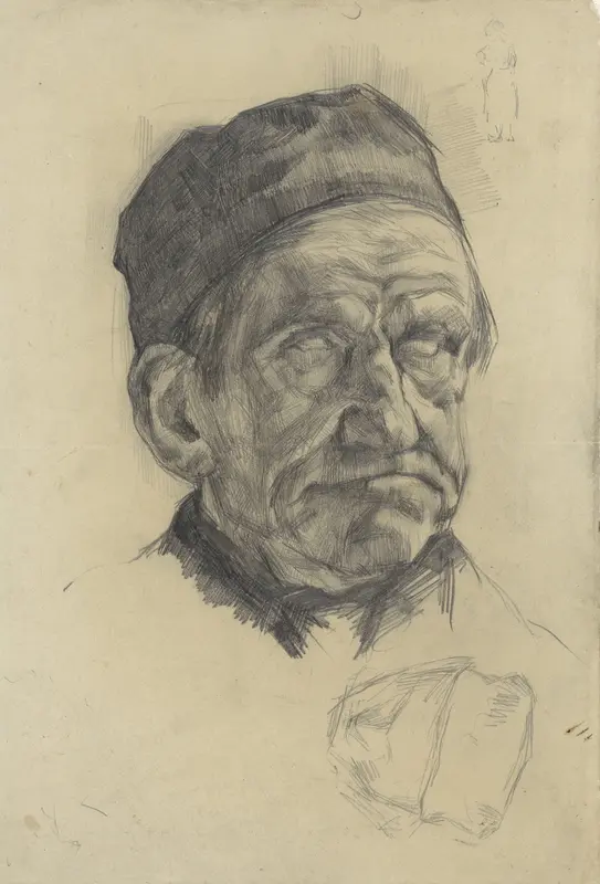 Hoofd van een blinde oude man Wall Art by Anthon Gerhard Alexander van Rappard - High-Resolution Digital Print
