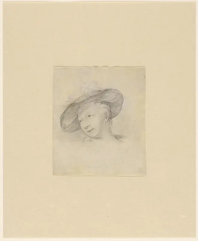 Hoofd van een elegante herderin met hoed Wall Art by Hieronymus van der Mij - High-Resolution Digital Print