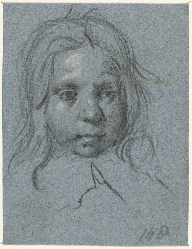 Hoofd van een jongen met lang haar Wall Art by Moses ter Borch - High-Resolution Digital Print