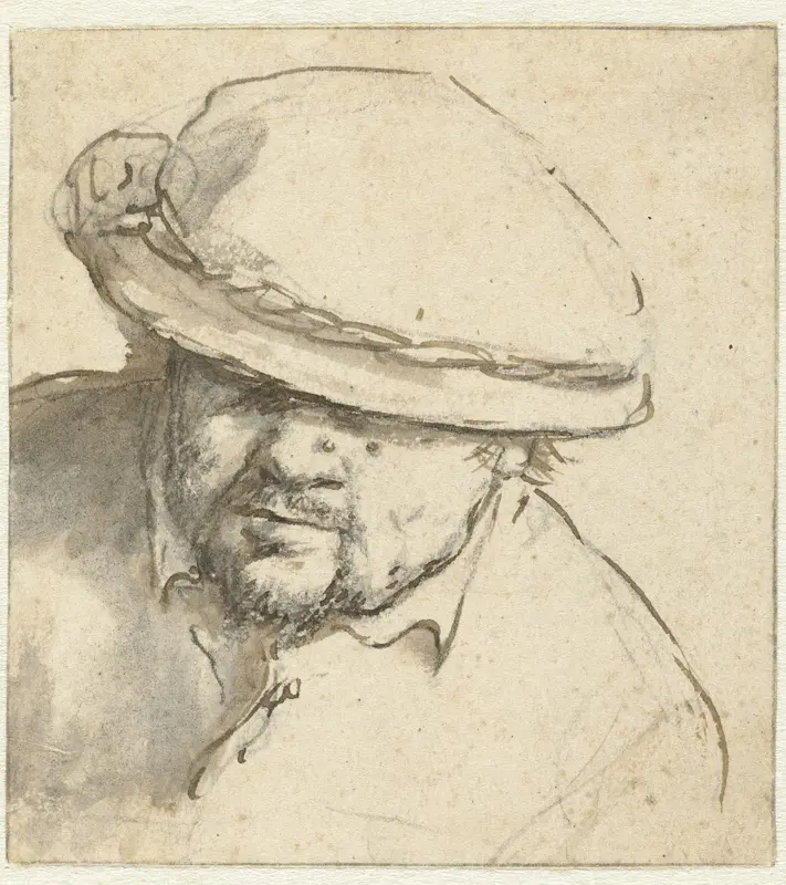 Hoofd van een man met een hoed op Wall Art by Adriaen van Ostade - High-Resolution Digital Print