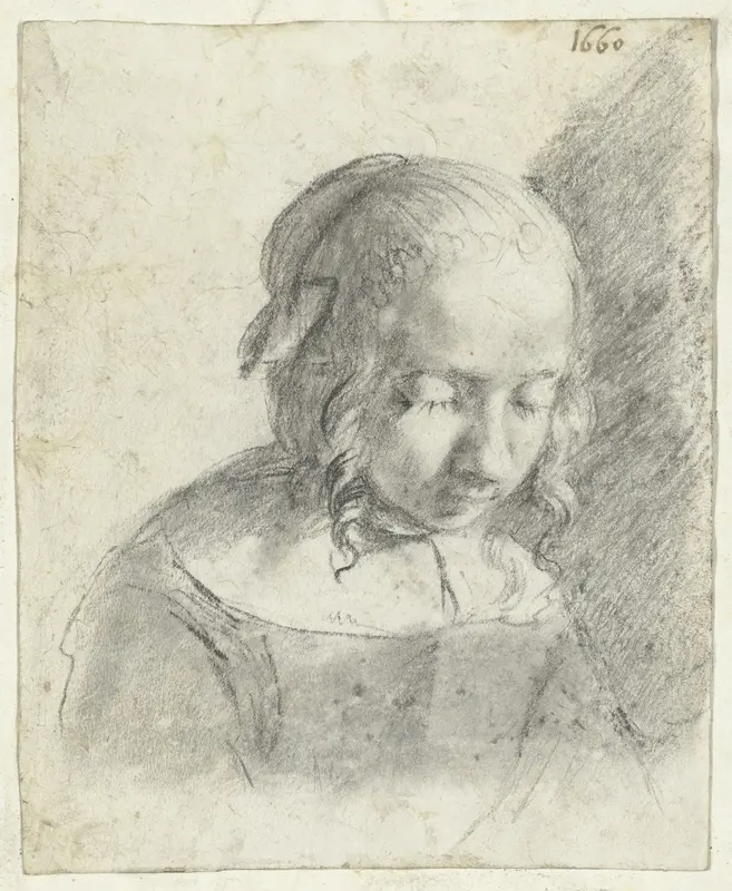 Hoofd van een meisje Wall Art by Moses ter Borch - High-Resolution Digital Print