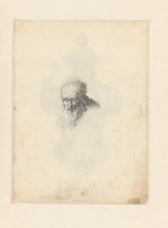 Hoofd van een oude gebaarde man Wall Art by anonymous - High-Resolution Digital Print