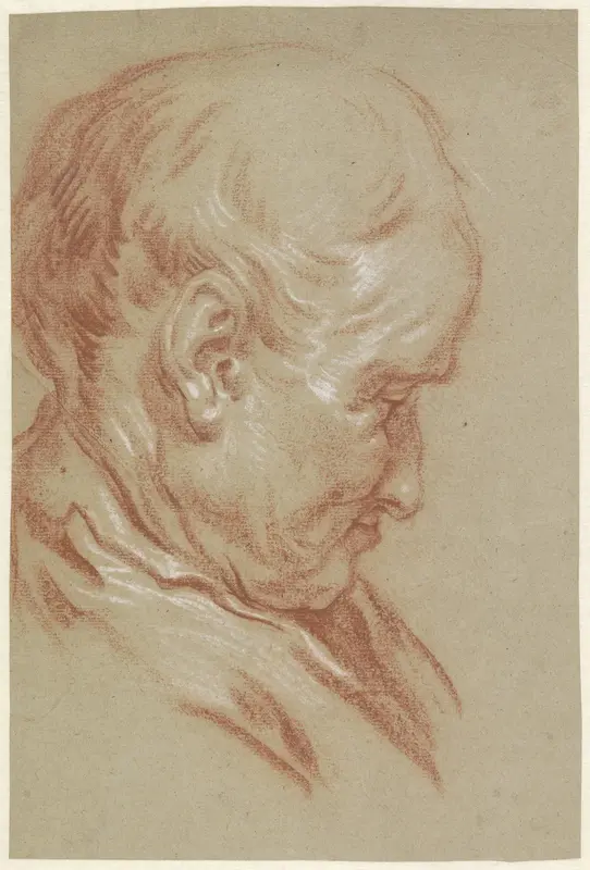 Hoofd van een oude man, en profil naar rechts Wall Art by Jan Anton Garemyn - High-Resolution Digital Print