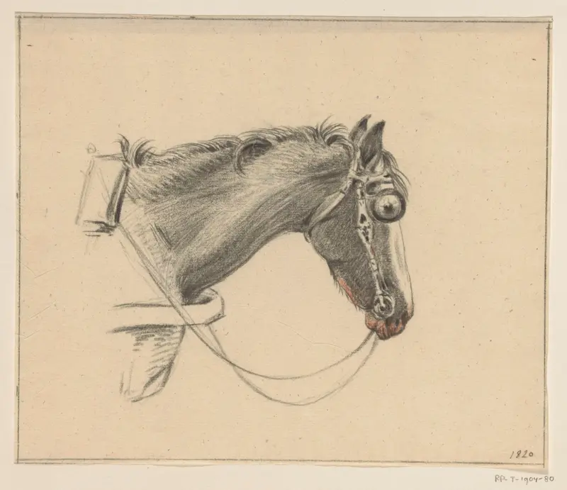 Hoofd van een paard, naar rechts Wall Art by Jean Bernard - High-Resolution Digital Print
