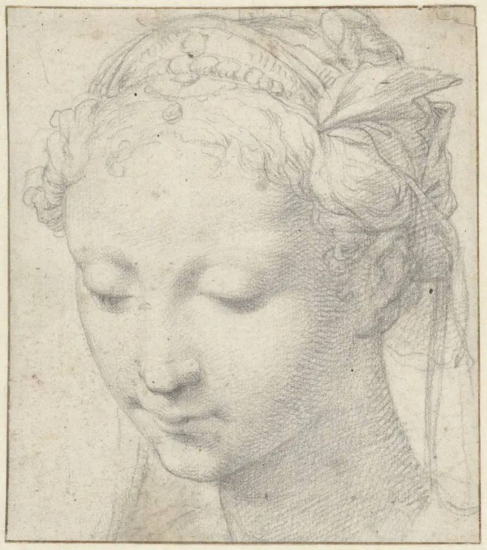 Hoofd van een vrouw Wall Art by Unknown - High-Resolution Digital Print