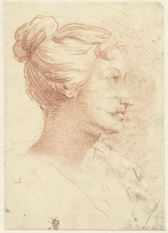 Hoofd van een vrouw, in profiel naar rechts Wall Art by Bernard Picart - High-Resolution Digital Print