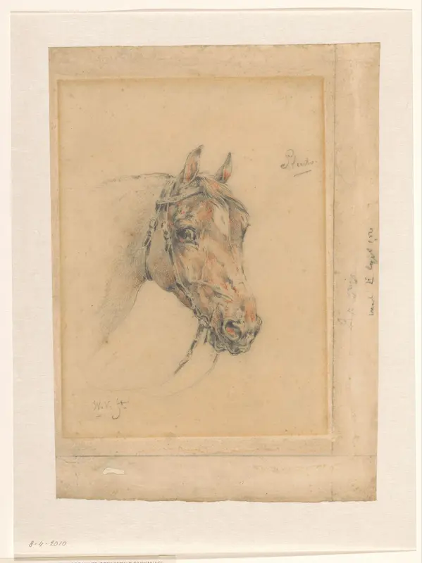 Hoofd van het paard Pluto Wall Art by Wouter Verschuur (1841-1936) - High-Resolution Digital Print