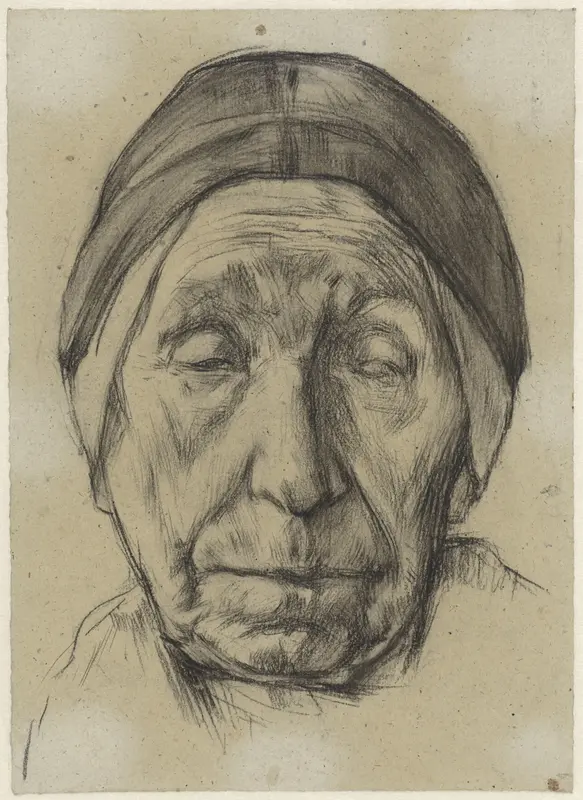 Hoofd van Jantien Klinker, van voren Wall Art by Anthon Gerhard Alexander van Rappard - High-Resolution Digital Print