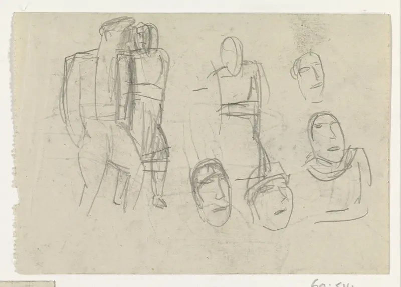 Hoofden en figuren Wall Art by Leo Gestel - High-Resolution Digital Print