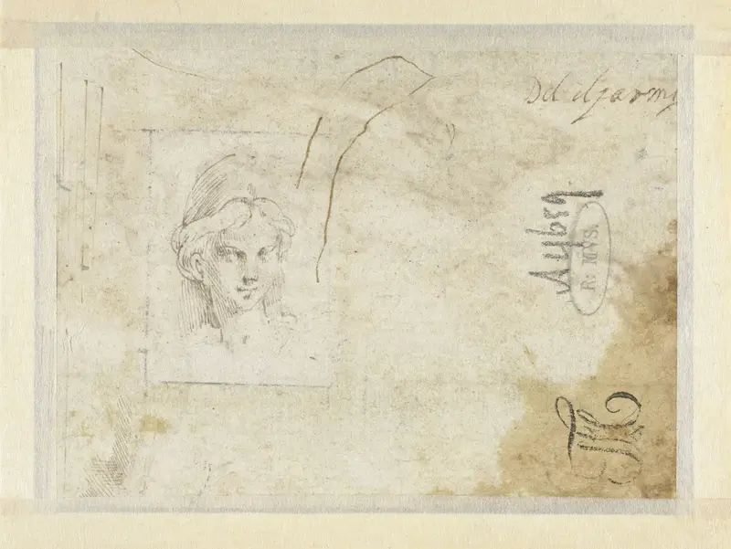 Hoofdje van een vrouw met een helm (Minerva?) Wall Art by Parmigianino - High-Resolution Digital Print