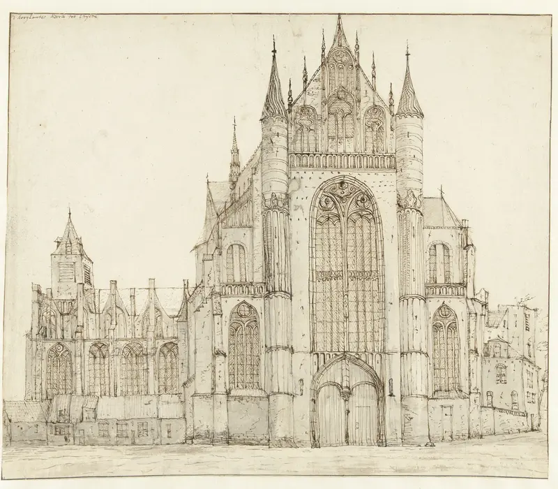 Hooglandse kerk te Leiden Wall Art by Gerrit Berckheyde - High-Resolution Digital Print