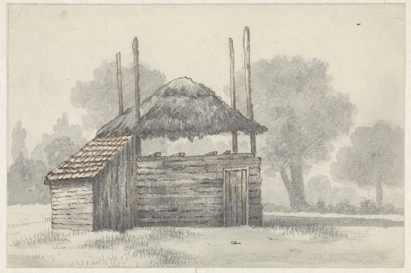 Hooischelf te Zoelmond, in de Betuwe Wall Art by Evert Doublet - High-Resolution Digital Print