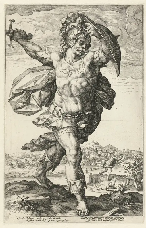 Horatius Cocles Wall Art by Hendrick Goltzius - High-Resolution Digital Print