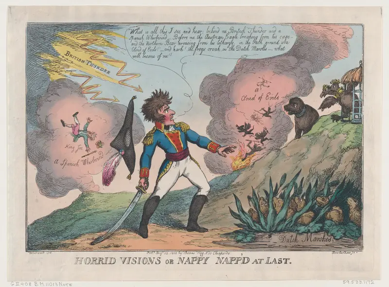 Horrid Visions of Nappy Napp'd at Last Wall Art by Thomas Rowlandson - High-Resolution Digital Print