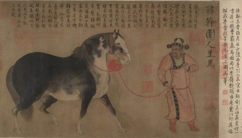 Horse and groom