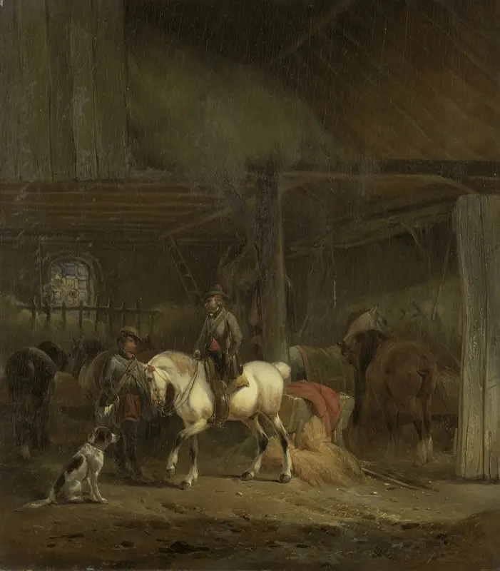Horse Stable Wall Art by Joseph Moerenhout - High-Resolution Digital Print