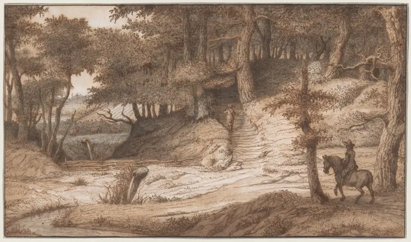 Horseman and Hunter in the Woods of Doorwerth, Near Arnhem Wall Art by Lambert Doomer - High-Resolution Digital Print
