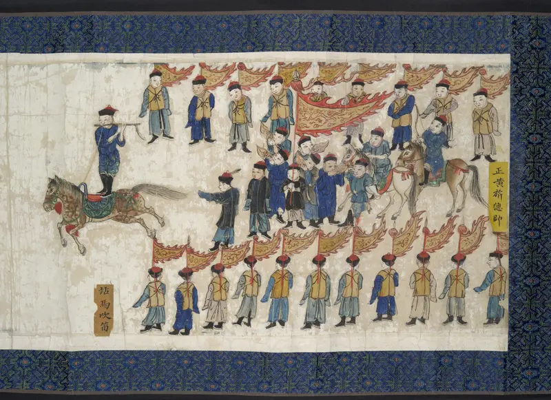 Horsemanship Competition for the Shunzhi Emperor Wall Art by Nardunbu - High-Resolution Digital Print