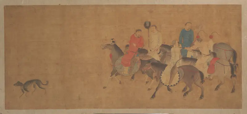Horsemen with Dog
