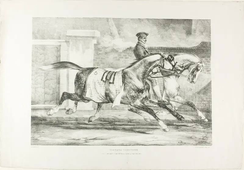 Horses Exercising, plate 6 from Various Subjects Drawn from Life on Stone