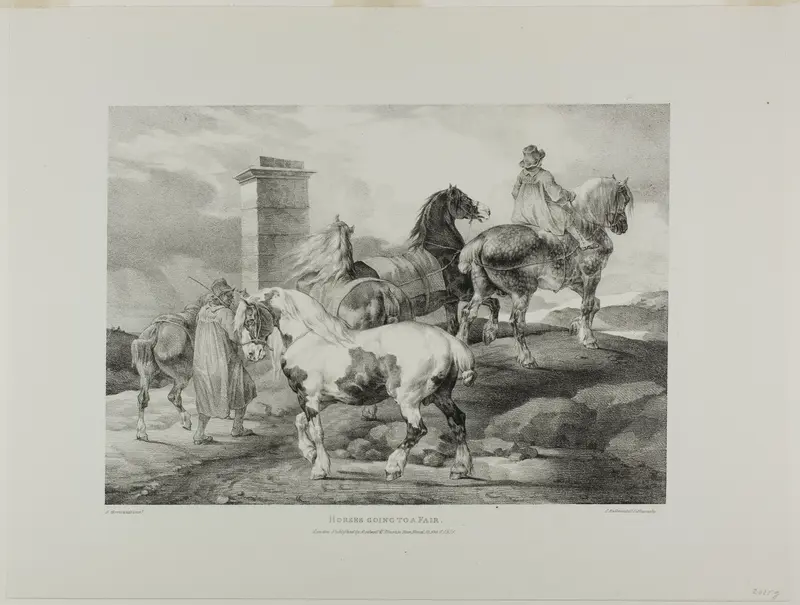Horses Going to a Fair, plate 3 from Various Subjects Drawn from Life and on Stone (The English Suite)