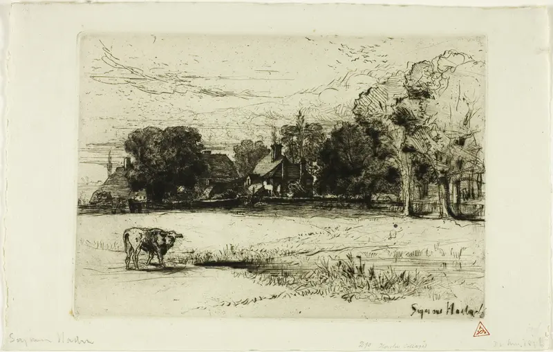 Horsley's Cottages Wall Art by Francis Seymour Haden - High-Resolution Digital Print