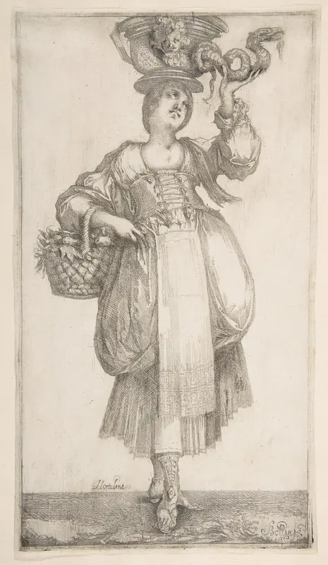 Hortulana, from "Hortulanae" Wall Art by Jacques Bellange - High-Resolution Digital Print