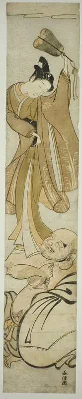 Hotei Balances a Young Man on His Arm
