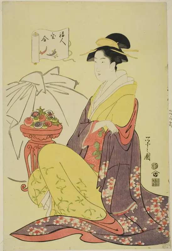 Hotei, from the series "Comparison of the Treasures of the Gods of Good Fortune (Fukujin takara awase)"