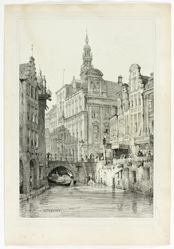 Hotel de Ville, Utrecht, from Facsimiles of Sketches made in Flanders and Germany