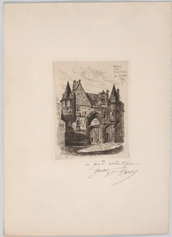 Hôtel Sens Wall Art by Auguste Victor Deroy - High-Resolution Digital Print