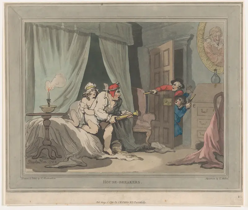 House-Breakers Wall Art by Thomas Rowlandson - High-Resolution Digital Print